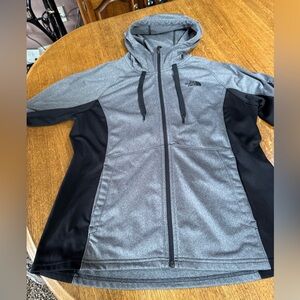 The North Face Gray and Black Jacket with Hood